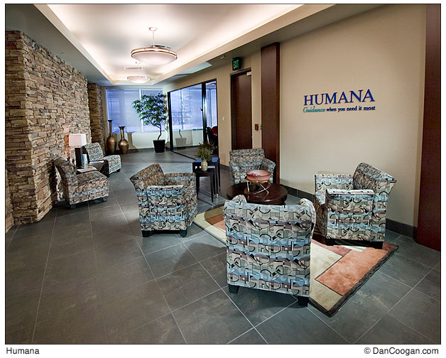 Humana lobby, interior, office building, Phoenix