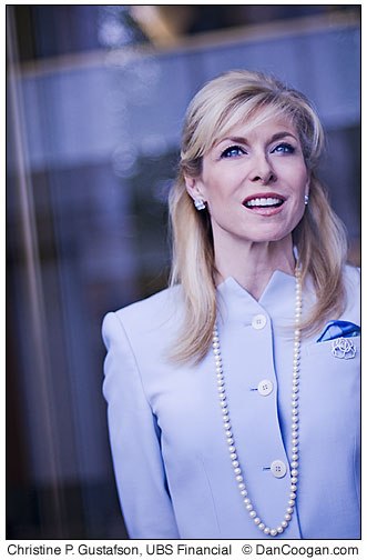 portrait of Christine Gustafson, Senior Vice President - Investments, UBS Financial, for Registered Rep magazine