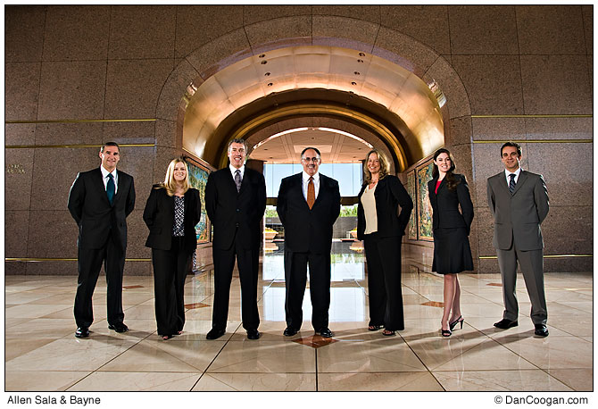 Group shot of Allen Sala & Bayne Law Firm for Best Lawyers Magazine.