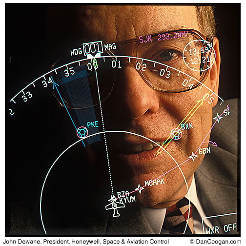 John Dewane, President, Honeywell, Space & Aviation Control, double exposure
