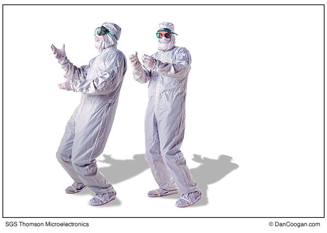 SGS Thomson Microelectronics, Clean room man, advertisement