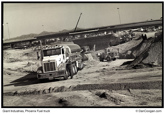 Giant Industries, Phoenix Fuel truck at construction site.