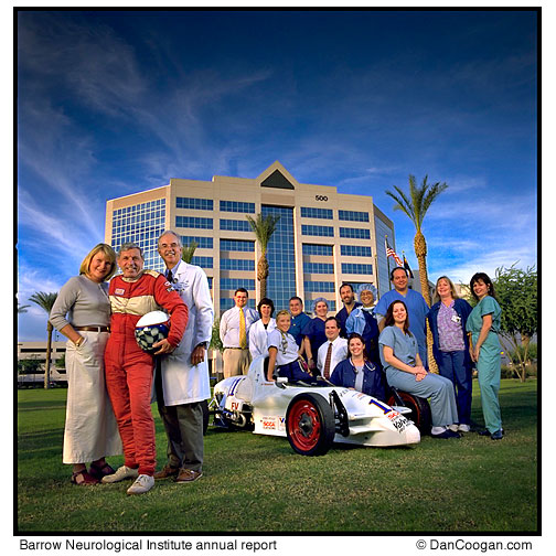 Peter Harris, Race car driver and the medical team that put him back together, Barrow Neurological Institute, annual report, St. Joseph's Hospital
